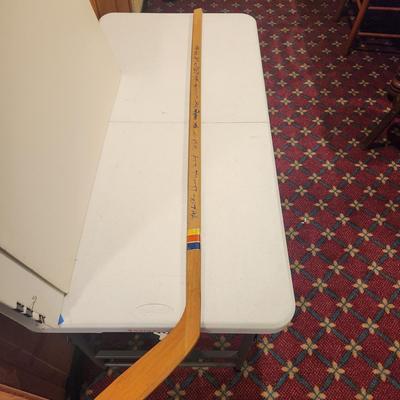 1978 Washington Capitals Signed Hockey Stick Victoriaville Promo Eastern Airlines, Grand Union , W. Bell Co.