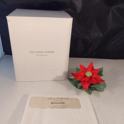 The Lenox Garden Porcelain Poinsettia Figurine