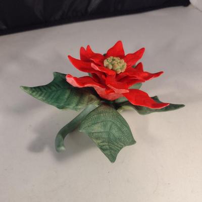 The Lenox Garden Porcelain Poinsettia Figurine