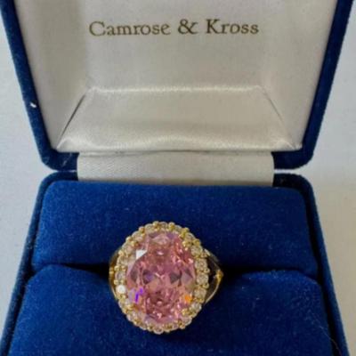 Camrose and Kross Jackie Kennedy Ring, JBK Pink Kunzite