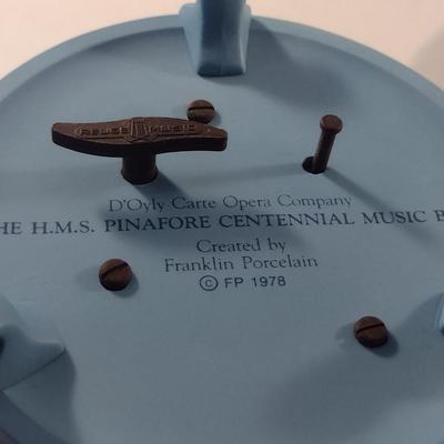 Vintage H.M.S. Pinafore Centennial Music Box by Franklin Porcelain