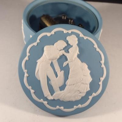 Vintage H.M.S. Pinafore Centennial Music Box by Franklin Porcelain