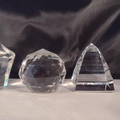 Collection of Crystal Paper Weights