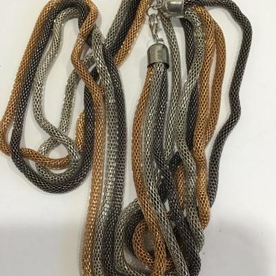 Multi Tone Mesh Necklace