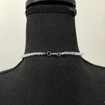 Gorgeous Australian crystal light pink, and clear, elegant beautiful necklace
