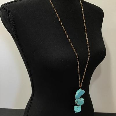 Beautiful, vintage, turquoise, tassel necklace