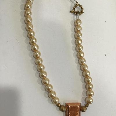 Copper Snd Pearl Fashion Necklace