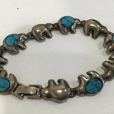 Bear Faux Turquoise Bracelet