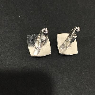 Vintage black Intaglio roman soldier warrior cufflinks