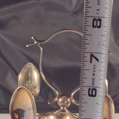 English Silver Plated Egg Cruet Set- Four Egg Cups, Spoons, and Carrying Tray