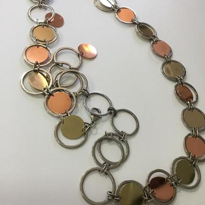 Copper and gold and silver toned chain waist belt very nice