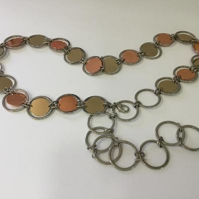 Copper and gold and silver toned chain waist belt very nice