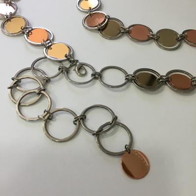 Copper and gold and silver toned chain waist belt very nice