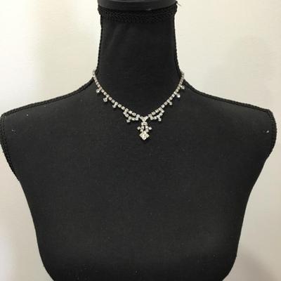 Beautiful, vintage Weiss crystal rhinestone, art, deco, necklace
