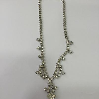 Beautiful, vintage Weiss crystal rhinestone, art, deco, necklace