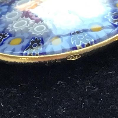 Italy 925 Chain and pendant Milfori Glass