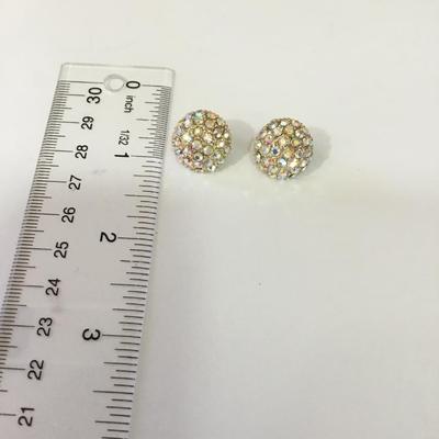 Beautiful, rhinestone, circular stud earrings