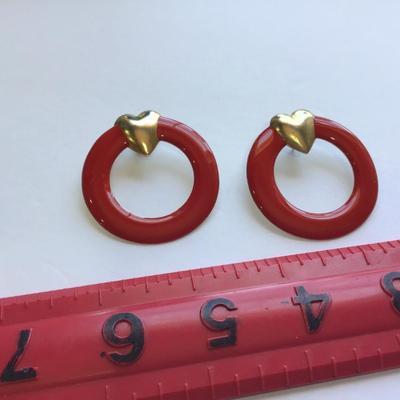 Vintage Meatal Ted And Gold Earrings Vintage