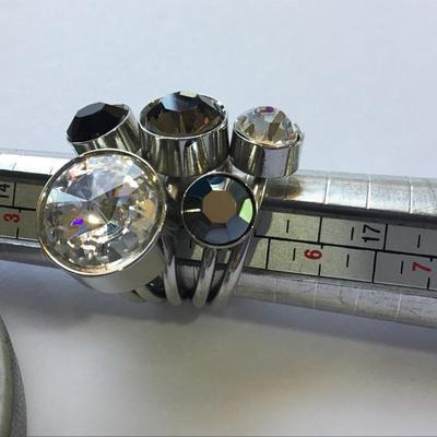 Pretty Chunky Crystal Statement Ring