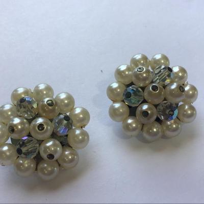 Vintage Faux Pearl Earrings