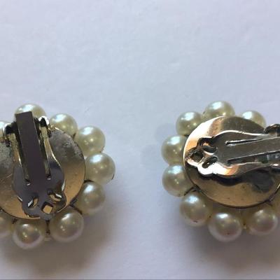 Vintage Faux Pearl Earrings