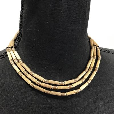 Vintage Brushed Gold Collar Necklace