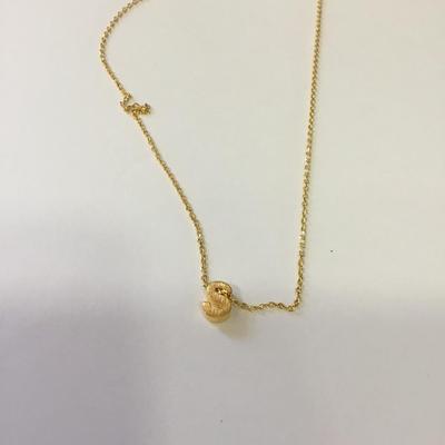 Dainty 18 K gold dipped S necklace