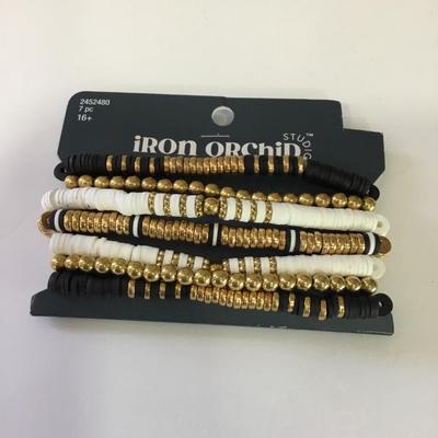 7 piece iron, orchid, bracelets