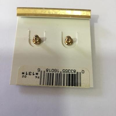 Napier vintage white enamel stud earrings