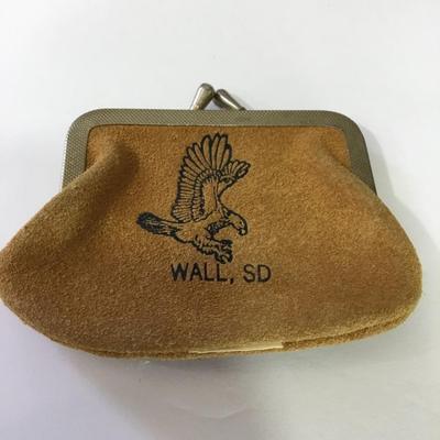 Vintage 70s leather coin purse in good condition