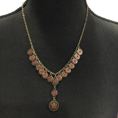Dainty Brass Tone Fashion Necklace