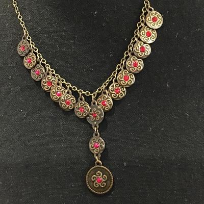 Dainty Brass Tone Fashion Necklace