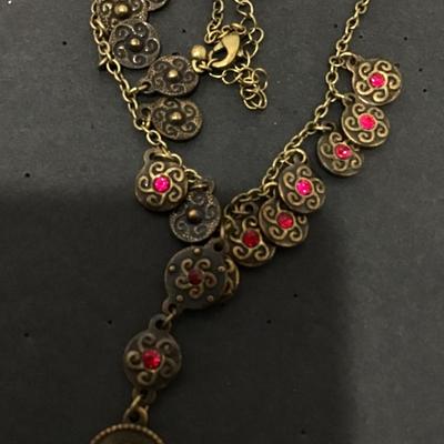 Dainty Brass Tone Fashion Necklace