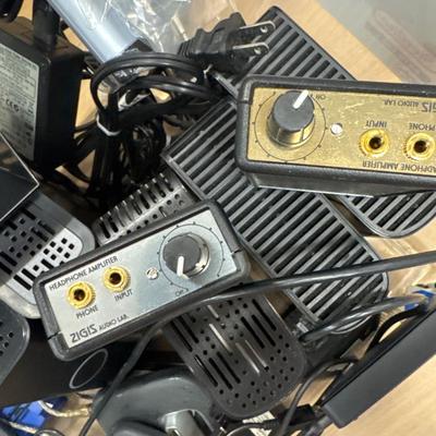 Tote full of older electronics