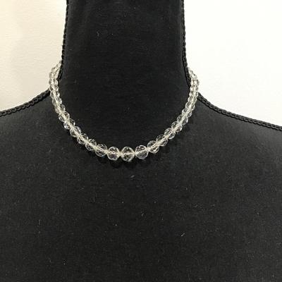 Very nice crystal beaded choker style necklace