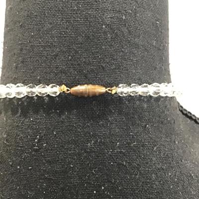 Very nice crystal beaded choker style necklace