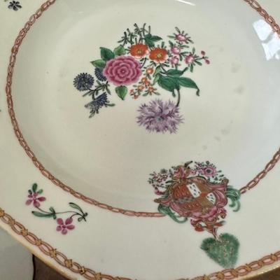 Sale Photo Thumbnail #58: Possibly, Samson Porcelain is a copy of earlier styles from the 18th century. The bowls are unmarked, and they have some flea-sized chips on the edges. They are at The ReStore for inspection during regular business hours. 2 bowls and 2 plates