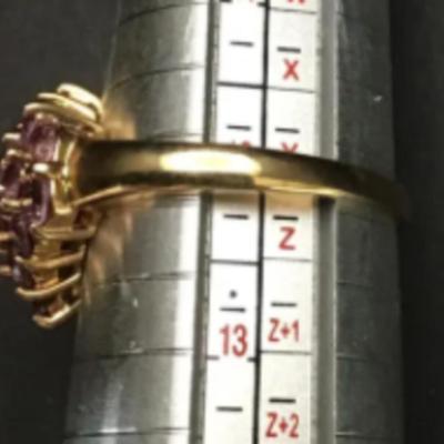 Sterling & Sapphire Cluster Ring