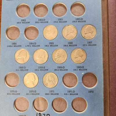 Whitman Coin books with Coins Pennies Nickles Dimes