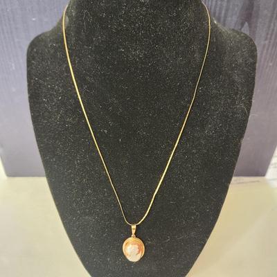 Cameo Pendant 14K Gold set