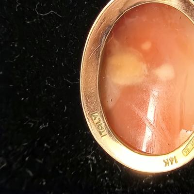 Cameo Pendant 14K Gold set