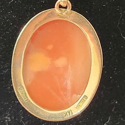 Cameo Pendant 14K Gold set