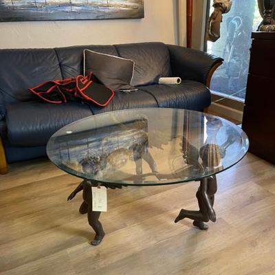 Sale Photo Thumbnail #180: Antique cherub coffee table 