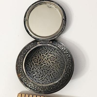 1916 USNG Mexican Border Powder Case w Mirror Pendant