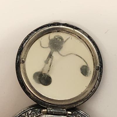 1916 USNG Mexican Border Powder Case w Mirror Pendant