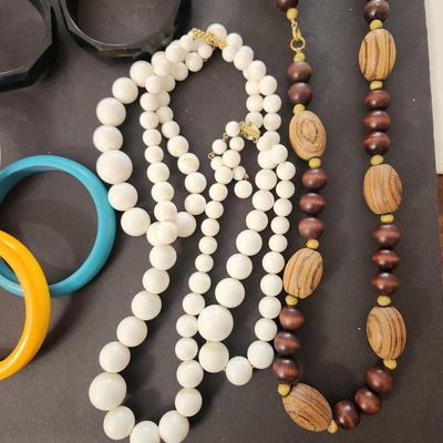 Lot of Costume Jewelry Necklaces , Pins, Brooches , Bangles , Earings Austrian Crystal , Trifari, Mid Century Freirich , J.J.
