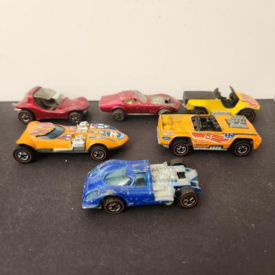 Lot of 6 Vintage Hot Wheels Redline Cars 1960's 1970's