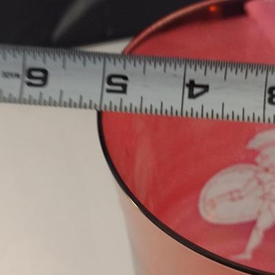 Roman Theme Glass Vase- Approx 9 1/4" Tall