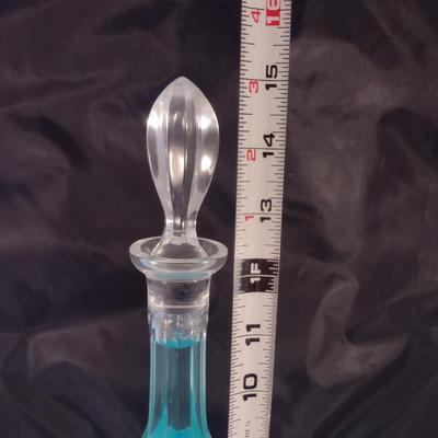 Clear Glass/Crystal Decanter with Stopper- Approx 15" Tall