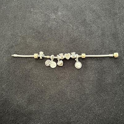 Pandora Gold & Silver Charm Bracelet